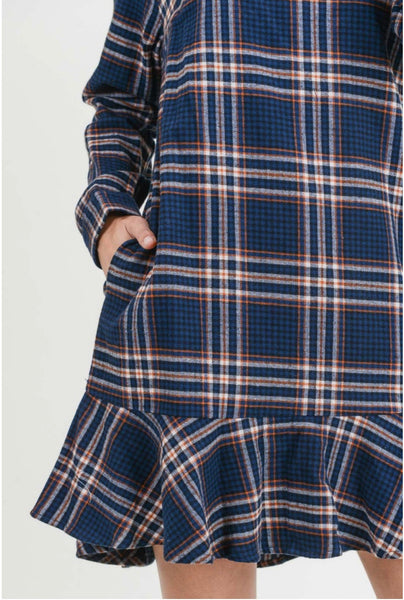 Checker Shift Dress Women