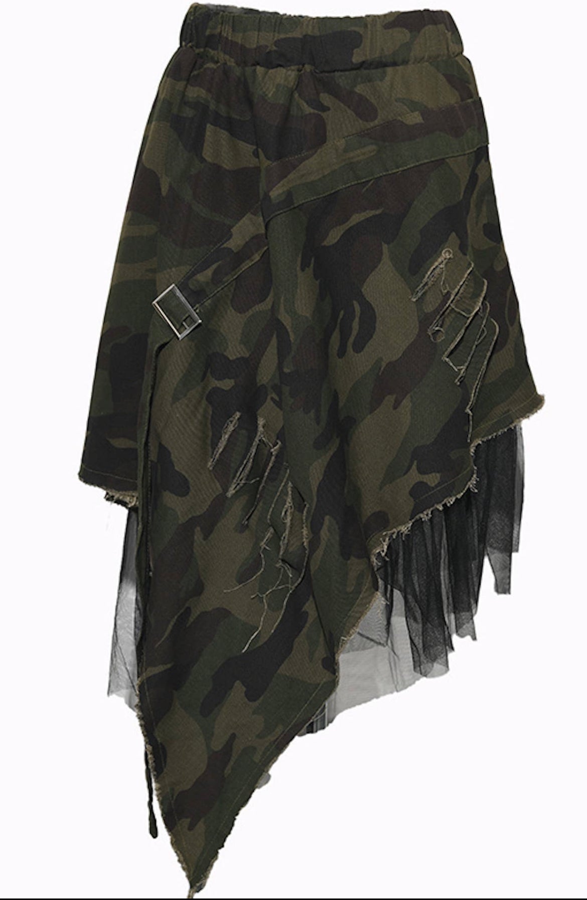 Camo Tulle Asymmetrical Skirt – La Collection by Cotton'n Things