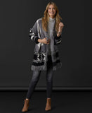 Aztec Cardigan With Fringe Fall