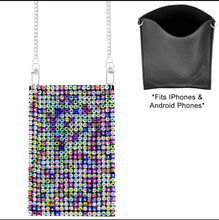 Load image into Gallery viewer, Multicolor Rhinestone Cell Phone Pocket