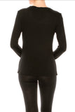 Sequin Long Sleeve Blouse