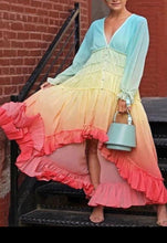 Load image into Gallery viewer, Rainbow Maxi Boho Dress