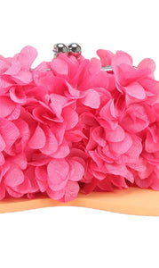 Hot Pink Clutch Floral Bag