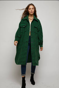 Houndstooth Button Down Me Jacket Women
