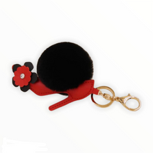 Load image into Gallery viewer, High Heel Fur Ball Red KeyChain