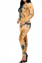 Load image into Gallery viewer, Women Tie Dye Hooded Top with Leggings 2 Pc set