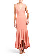 Demi V Neck Hi-lo Gown Women Gown