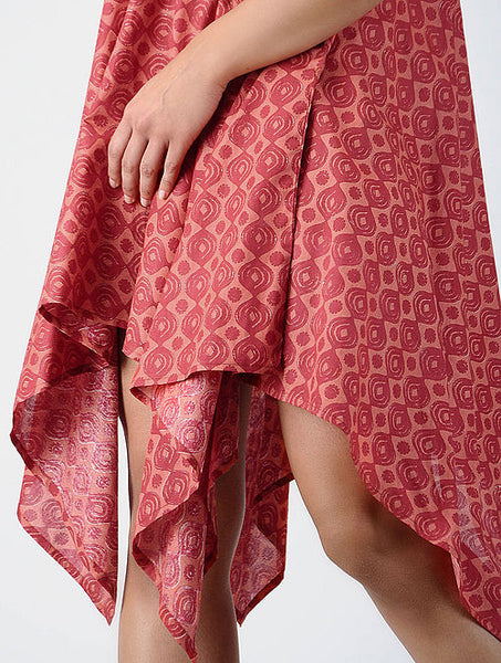 Red Printed Cotton Dress