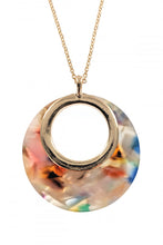 Load image into Gallery viewer, Resin Women Fashion Necklace. Multicolor Round Necklace.