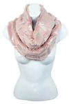 Feather Print Faux Fur Infinity Scarf