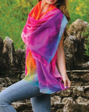 Watercolor Print Cotton Scarf